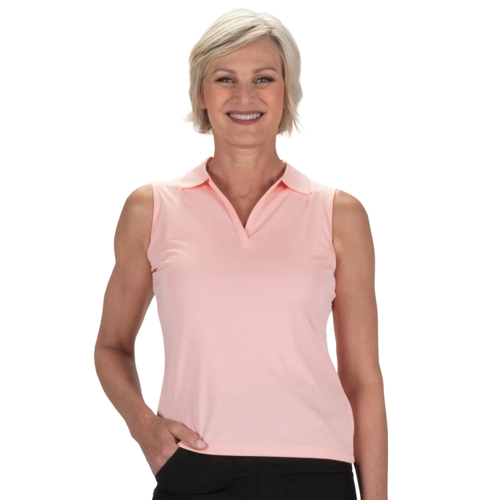 Nancy Lopez  Legacy Sleeveless Polo Quartz