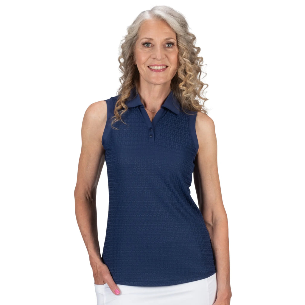 Nancy Lopez Journey Sleeveless Polo Navy